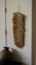 Textured natural decor wall decor feather leaf handmade in Bali by Indonesian artisans