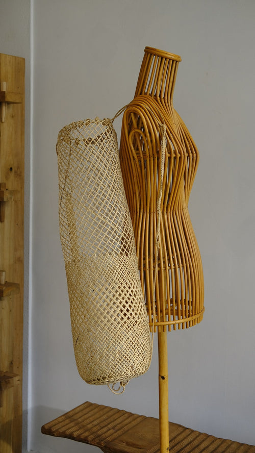 Anjat Basket - Hand - Woven Rattan, Borneo (Tall / Yoga Mat) - Hand and Ember