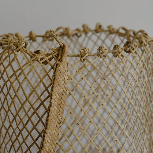 Anjat Basket - Hand - Woven Rattan, Borneo (Tall / Yoga Mat) - Hand and Ember