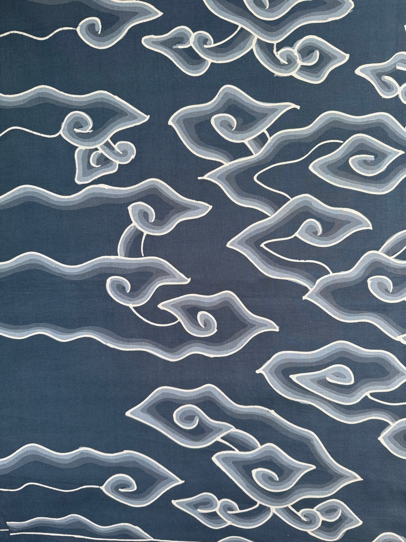 Hand-Drawn Mega Mendung Batik Tulis Textile | Hand and Ember - Grey