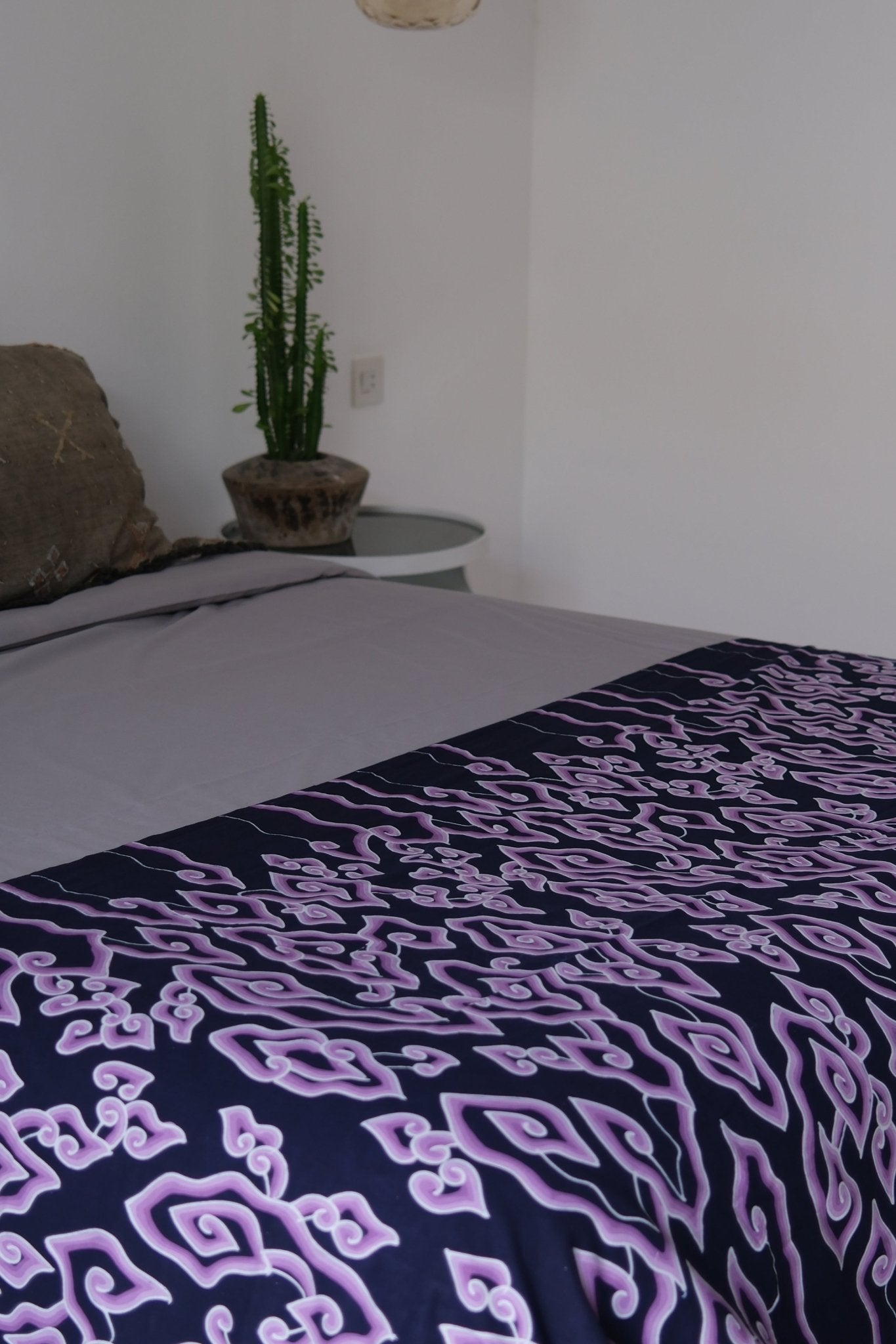Hand-Drawn Mega Mendung Batik Tulis Textile | Hand and Ember - Navy & Purple