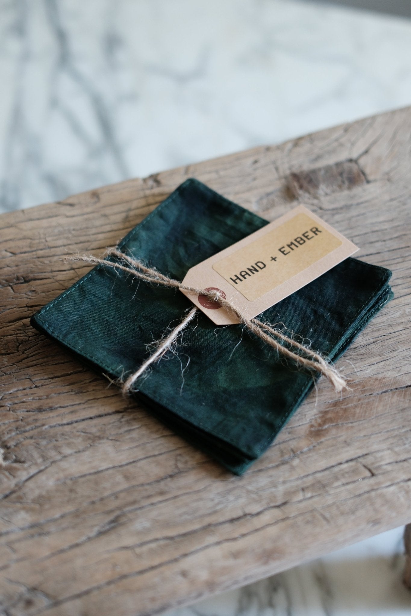 Hand - Stamped Batik Coasters (Set of 4) - Hand and Ember