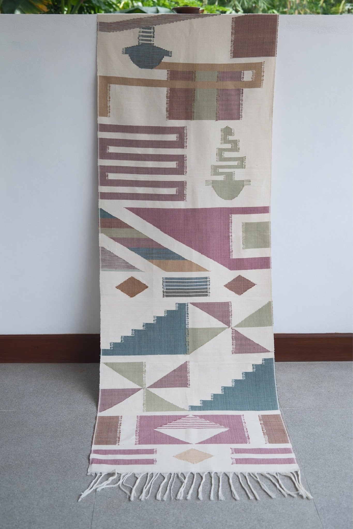 Hand - Woven Plant - Dyed Wall Hanging 01 - Hand and Ember