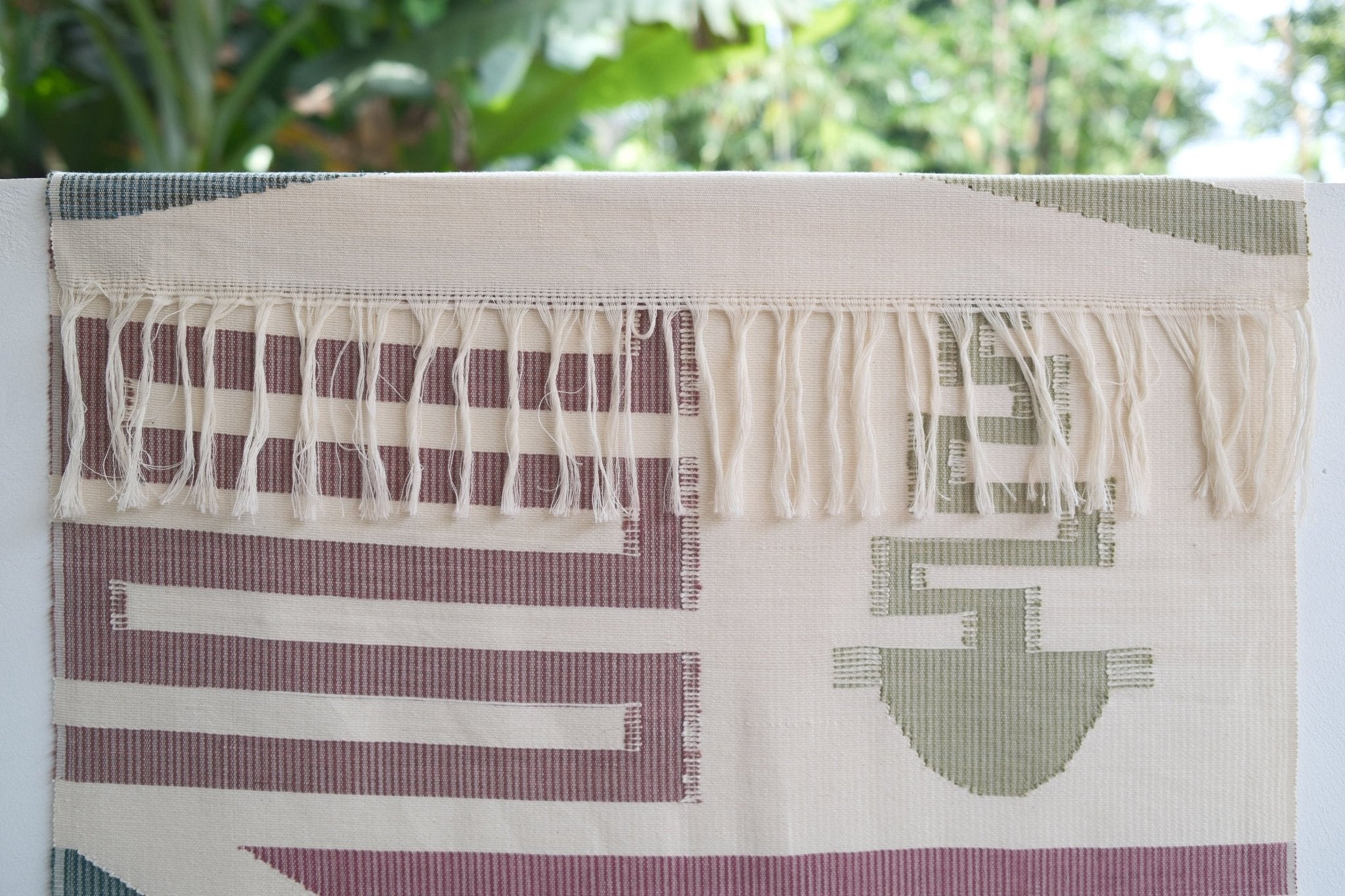 Hand - Woven Plant - Dyed Wall Hanging 01 - Hand and Ember