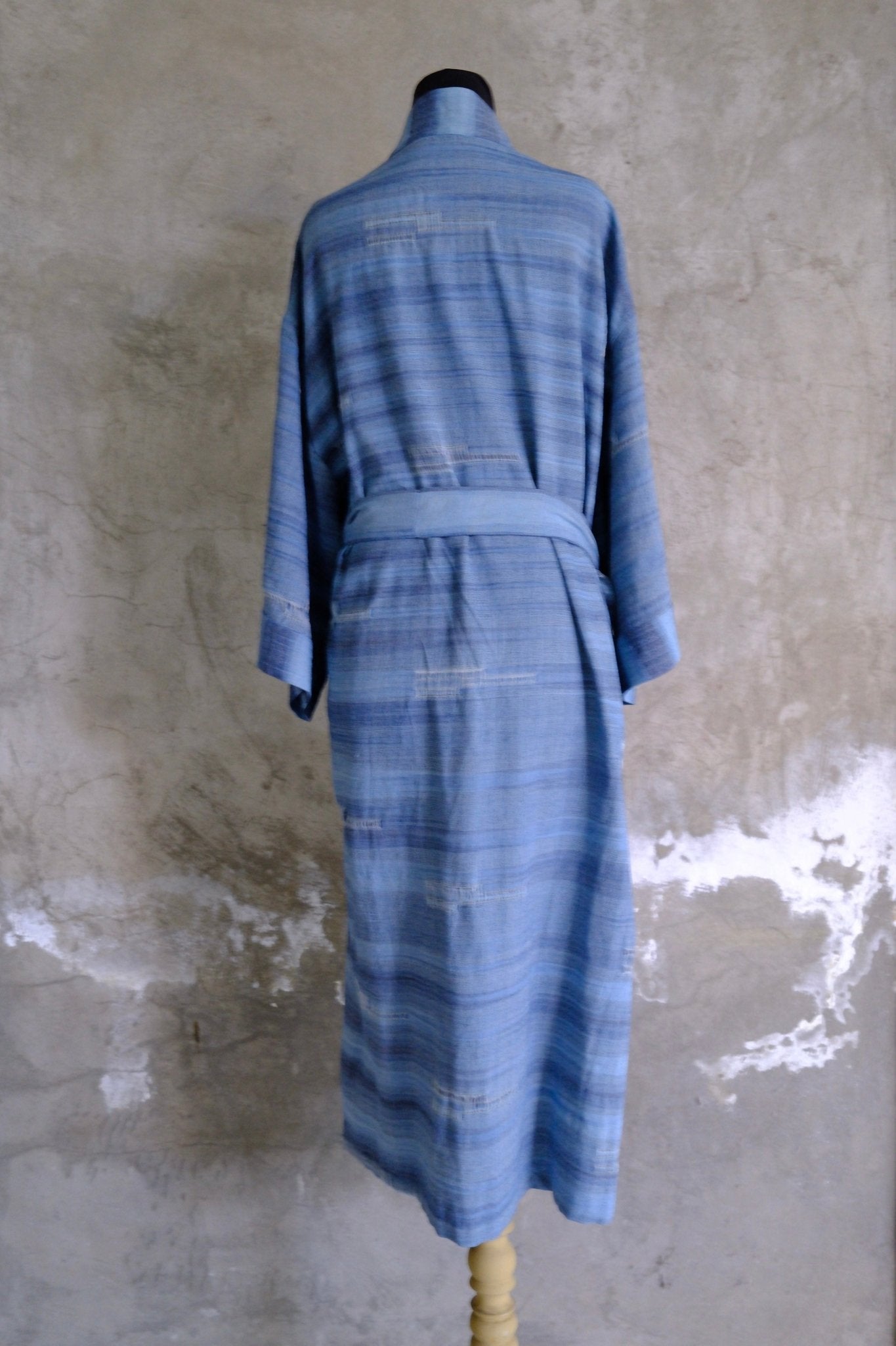 Plant Dyed Cotton Kimono Robe | The Blue Hour - Hand and Ember