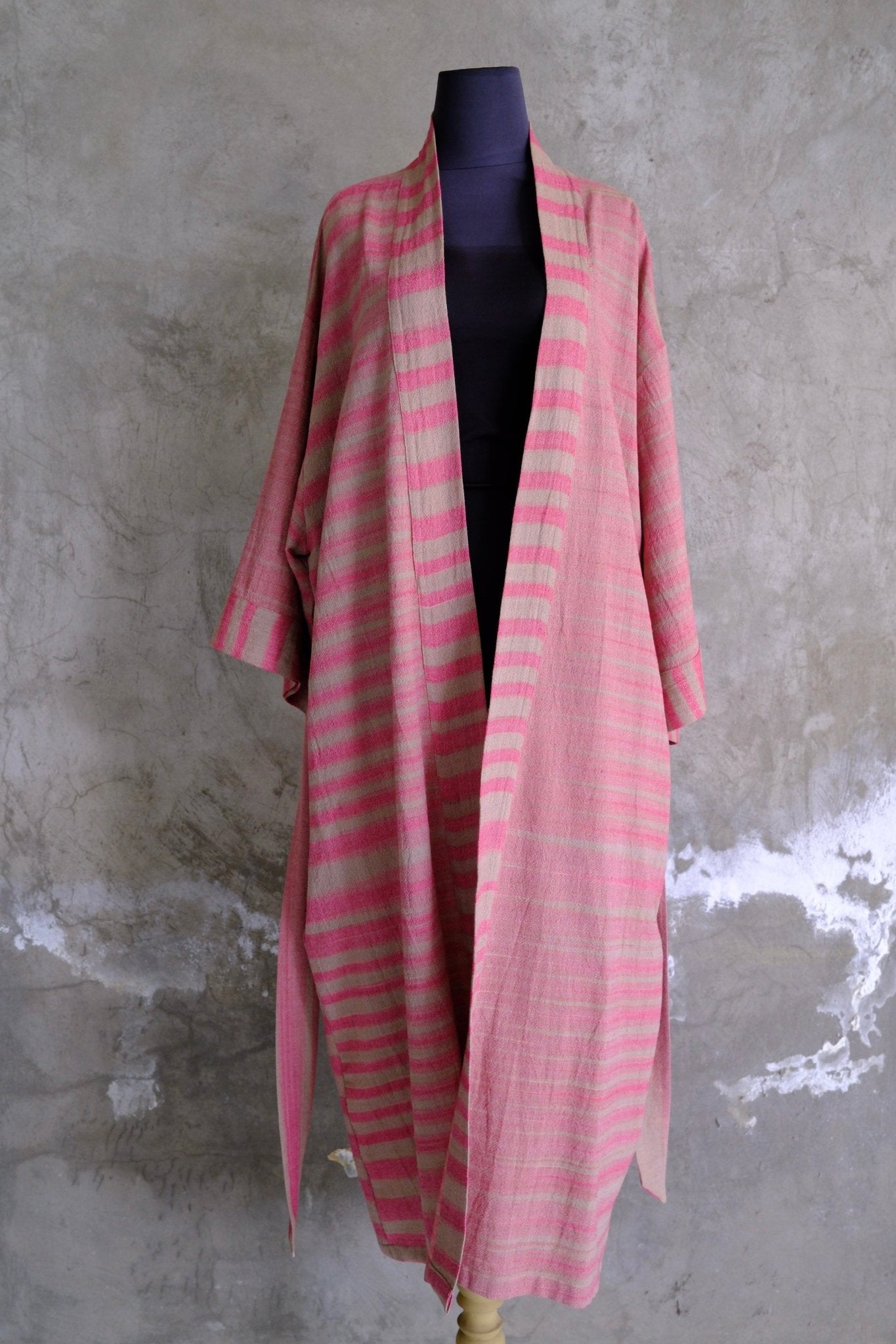 Cotton Kimono Robe Hand-dyed - The Dusk Line | Hand and Ember