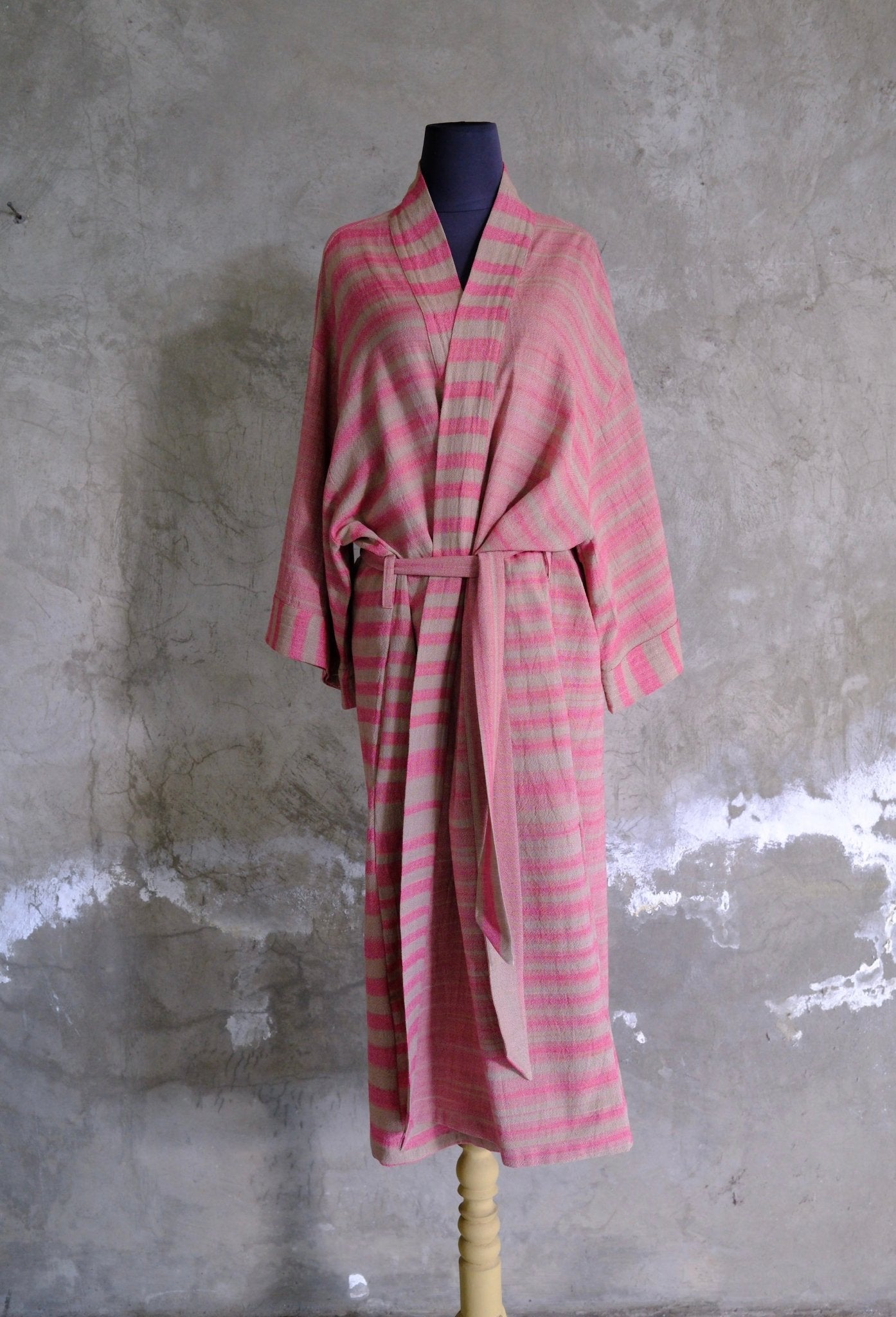 Cotton Kimono Robe Hand-dyed - The Dusk Line | Hand and Ember