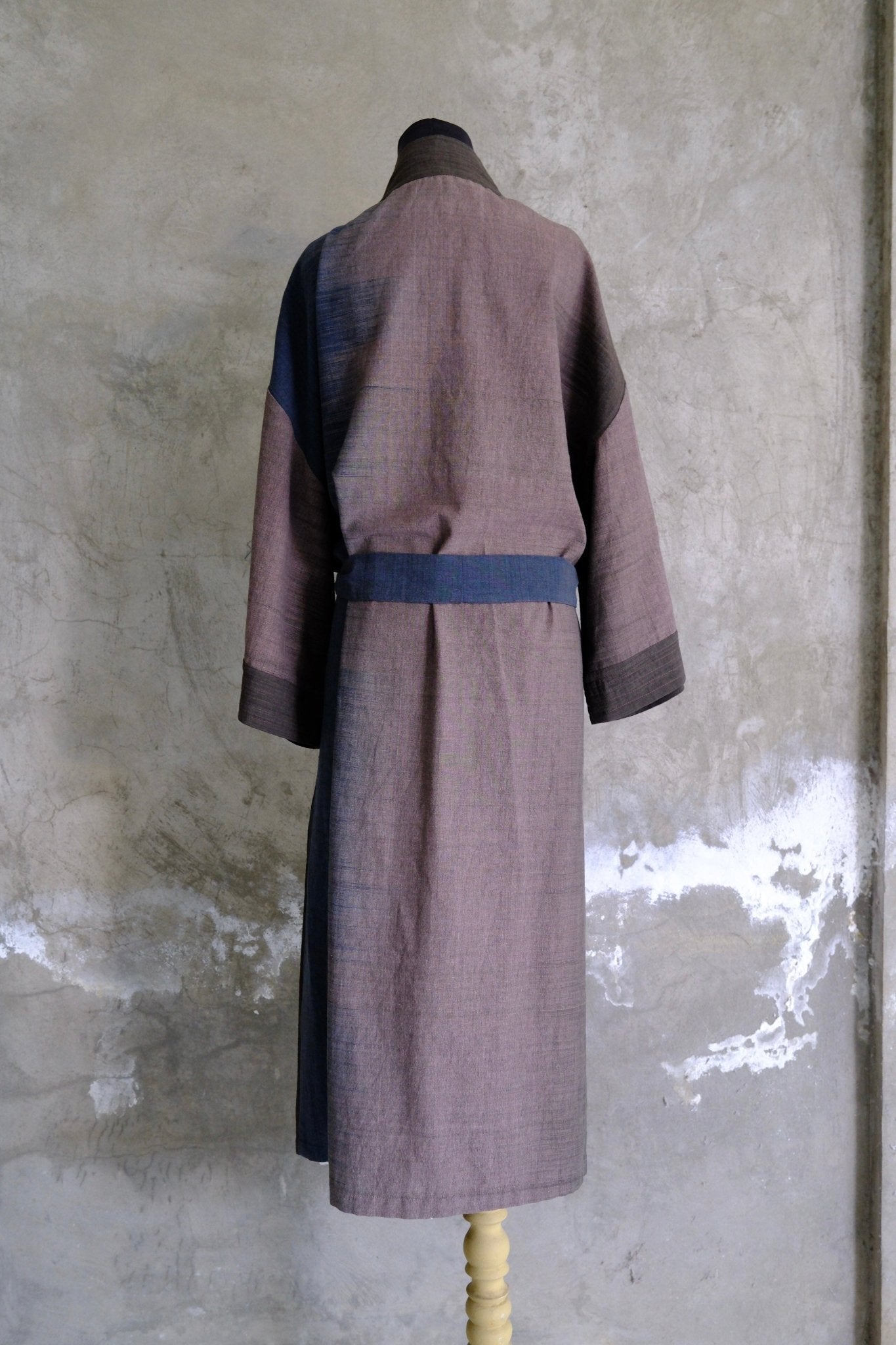 Plant Dyed Cotton Kimono Robe | The Moontide Robe - Hand and Ember