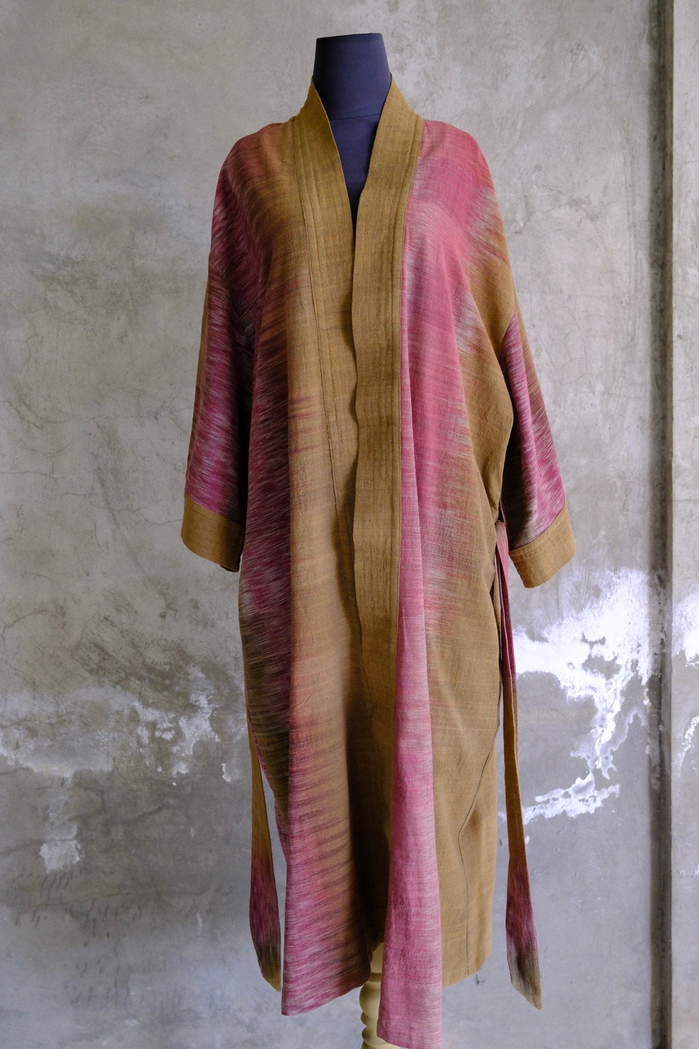 Plant Dyed Cotton Kimono Robe | The Mosslight - Hand and Ember