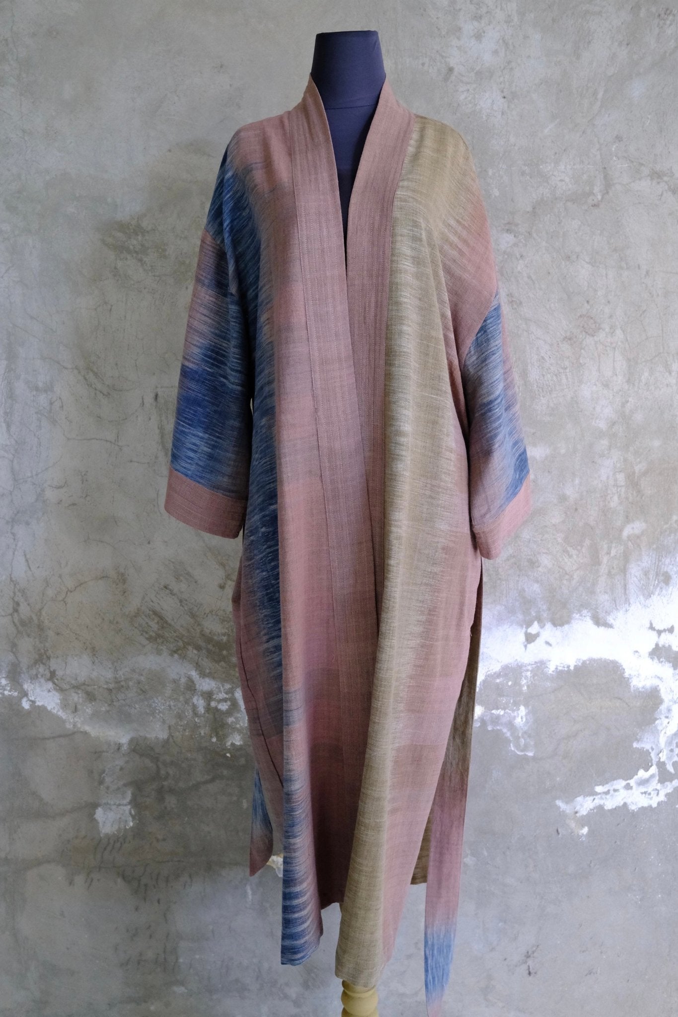 Cotton Kimono Robe Hand Dyed: The Sand Wash | Hand and Ember