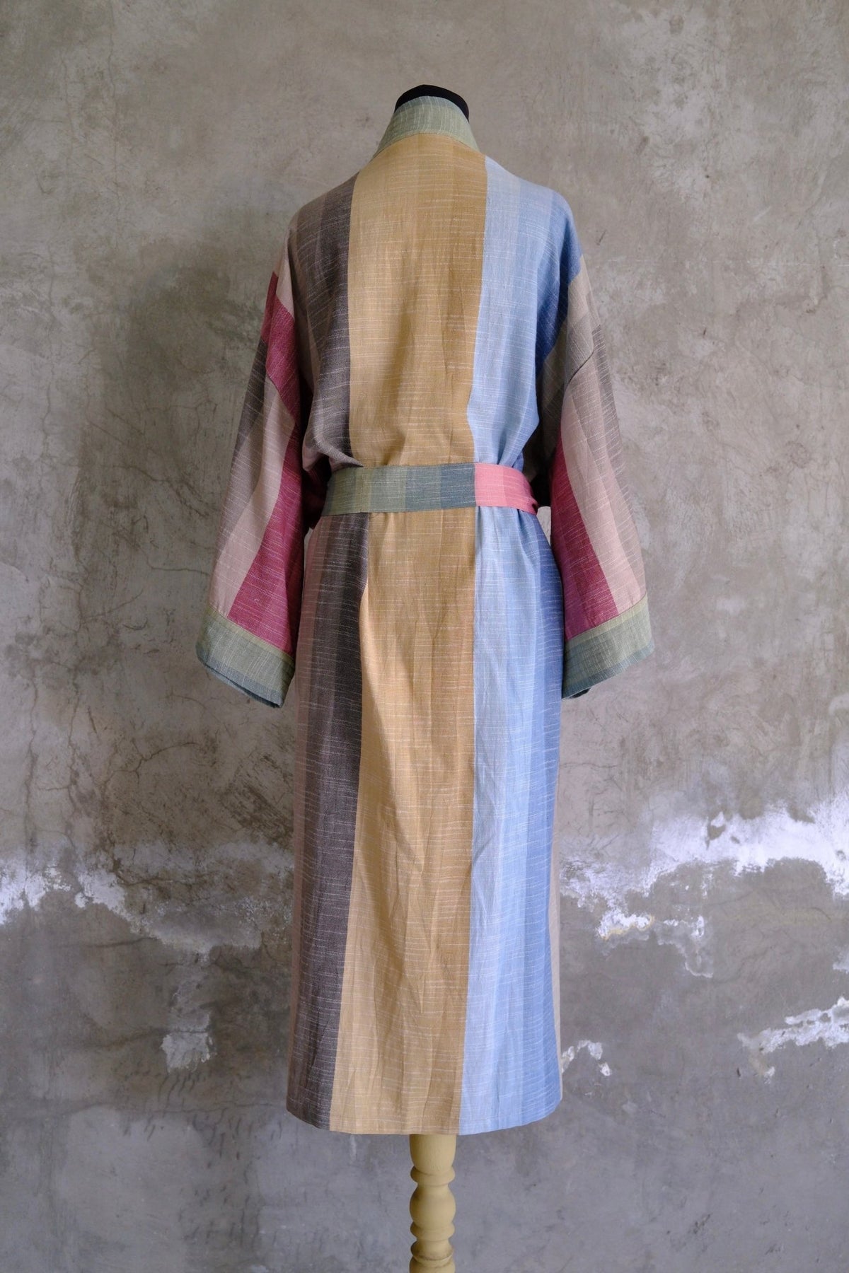Plant Dyed Cotton Kimono Robe - The Soft Prism | Hand and Ember
