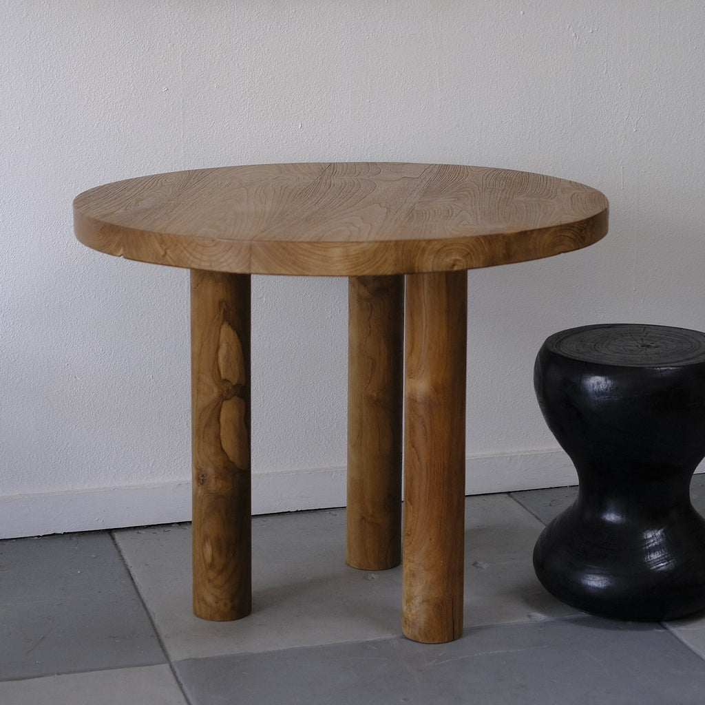 Round Dining Table, Teak - Hand and Ember