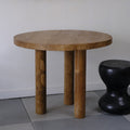 Round Dining Table, Teak - Hand and Ember
