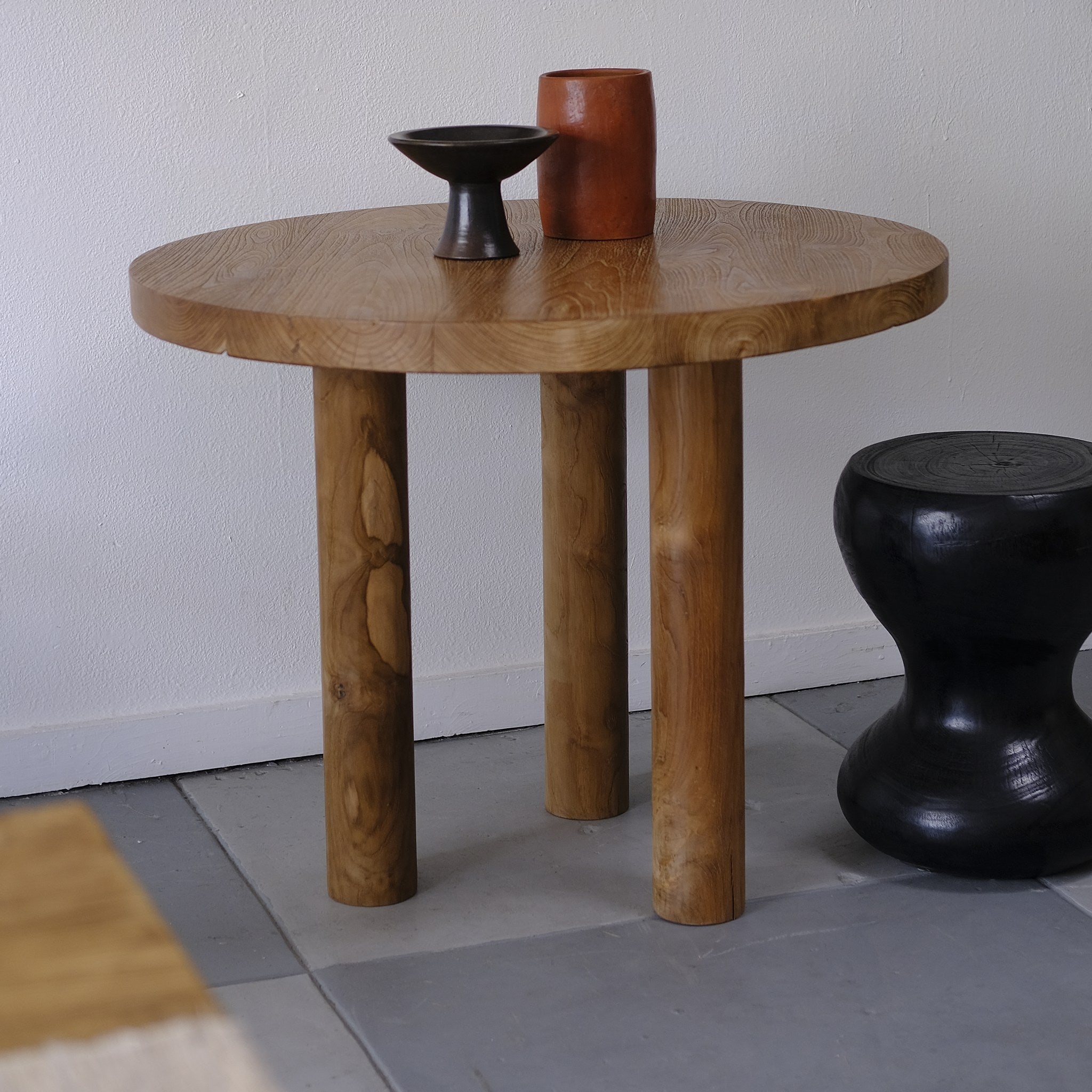 Round Dining Table, Teak - Hand and Ember
