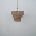 Three Tier Raffia Pendant Lamp - Hand and Ember