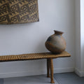 Washboard texture bench, aged teak wood - Hand and Ember